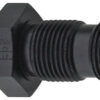 Str Bulkhead Fitting #6 Black