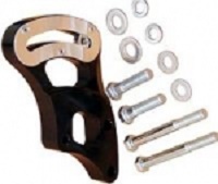 SBC POWER STEERING BLOCK MOUNT BRACKET BLACK