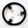15in Steering Wheel Blk Alum Smooth Grip