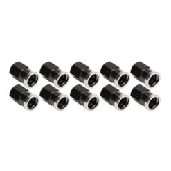 QC Cover Nuts Short Black 10pk