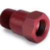 3/8in Npt Aluminum Temp. Adapter Fitting - Red