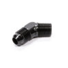 45 Deg Adapter Fitting #8 x 1/4 MPT Black