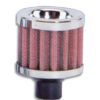Crankcase Breather Filte r W/ Chrome Cap - 3/8In