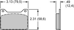Brake Pad Set Polymatrix B Powerlite Caliper 7912